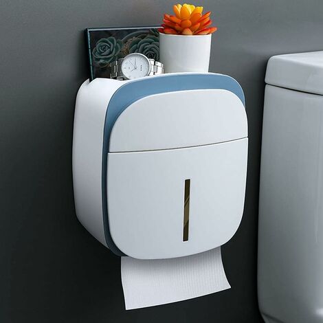 Portarotolo con ripiano e cassetto Portarotolo adesivo Portarotolo a parete Portarotolo di carta igienica Dispenser di asciugamani di carta，T-Audace