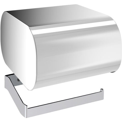 Portarotolo coperto da muro in ottone, acciaio inox e Cromall 3225 Gedy serie OUTLINE Cromato