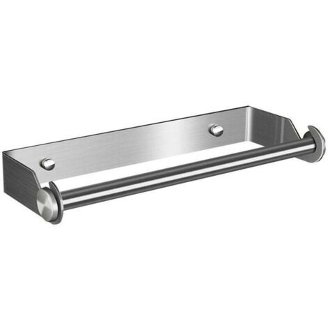Portarotolo da cucina in acciaio inox, distributore di carta assorbente, portarotolo da cucina a parete per 27 cm