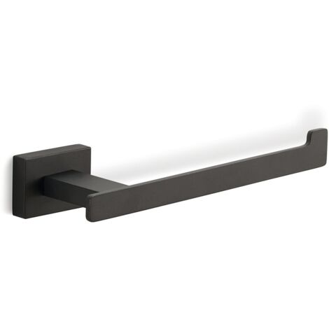 Portarotolo da muro in acciaio inox e Cromall 4424 Gedy serie ATENA Nero Opaco