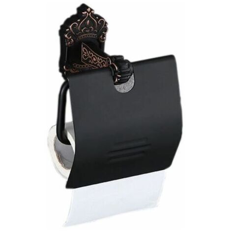 Portarotolo da parete nero retrò