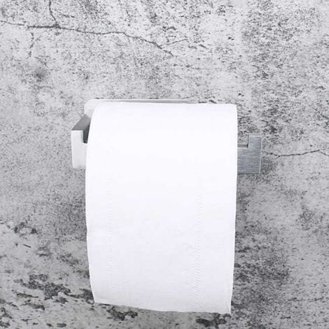 Portarotolo di carta igienica in acciaio inox con ripiano, portarotolo di ricambio universale, facile