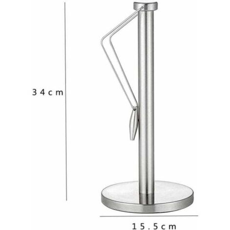 Portarotolo di carta, portarotolo da cucina, portarotolo verticale in acciaio inox, organizer, tavolo da pranzo