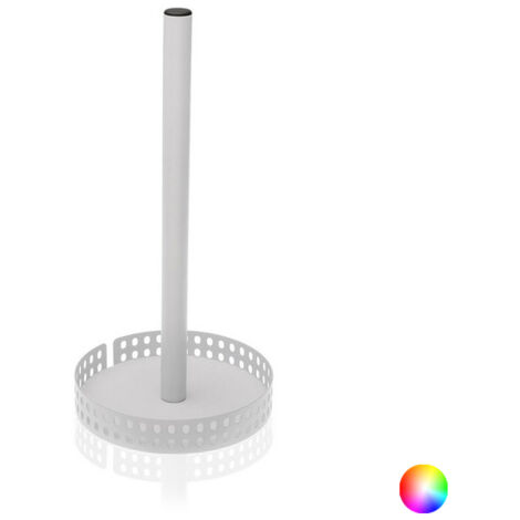 Portarotolo supporto carta da cucina in metallo 14,5x14,5x29 bianco sari