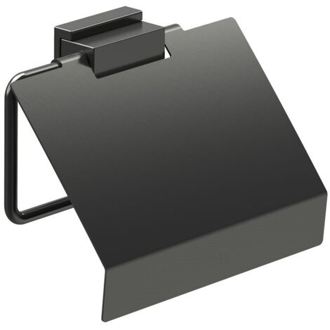 Portarrollo negro RUBIK - ROCA Opciones: Con Tapa
