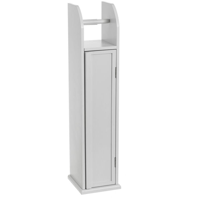 

Portarrollos de baño armarito contemporáneo blanco de madera de 78x20x18 cm