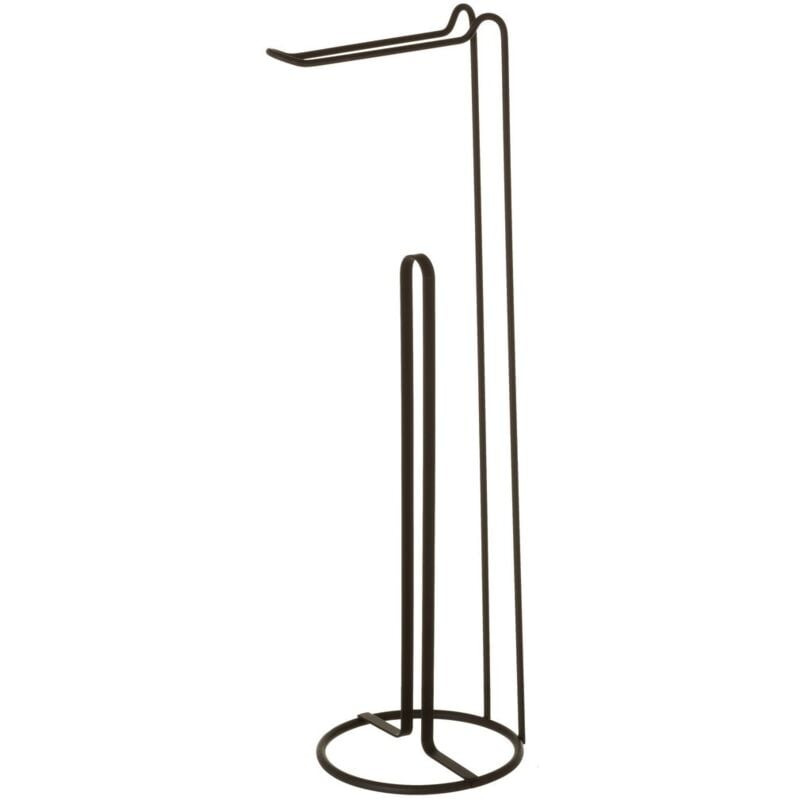 

Portarrollos de baño negro de metal de 54x15x15 cm