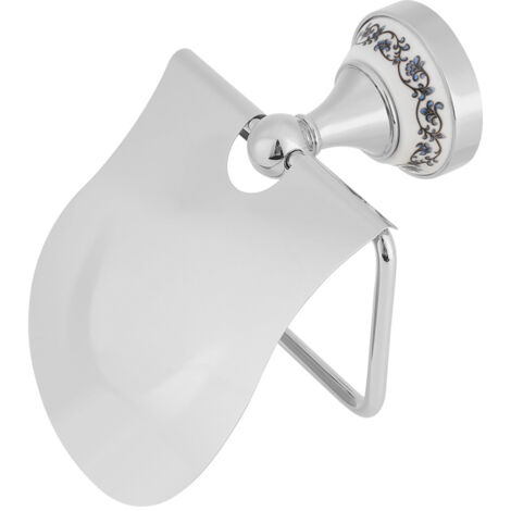 Portarrollos de baño pulido, soporte de pared, cubierta de papel higiénico plateada, 1 ud.