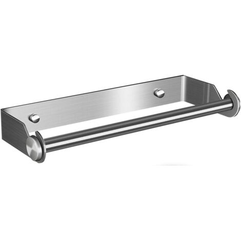 Portarrollos de cocina, Sunmostar, acero inoxidable, 28x10,5x3,5 cm, color plata