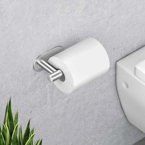 Portarrollos de papel higiénico autoadhesivo de acero inoxidable, portarrollos de baño