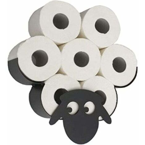 Portarrollos de papel higiénico con forma de oveja - Almacenamiento de papel - Baño/Cocina - Decoración de animales, Montaje en pared - Propietarios y decoradores