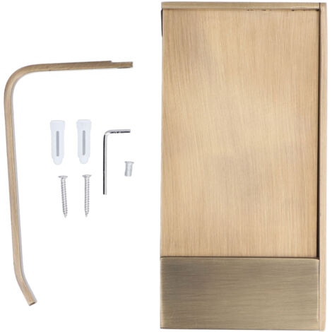 Portarrollos de papel higiénico con soporte para teléfono móvil en oro antiguo y cobre – Soporte multifuncional para papel higiénico y teléfono móvil – Montaje en pared