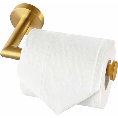 Portarrollos de papel higiénico de acero cepillado, porta rollos de baño de pared, acero inoxidable SUS 304, porta rollos (latón cepillado) XVX