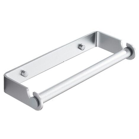Portarrollos de papel higiénico de acero inoxidable 304 – Longitud: 27 cm – Instalación autoadhesiva o con tornillos