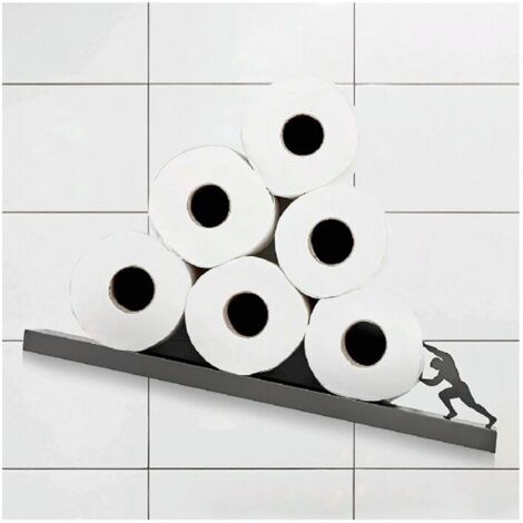 Portarrollos de papel higiénico de acero inoxidable Creative Hercules, caja de pañuelos para baño, soporte para accesorios de baño, 44 x 10 x 10 cm