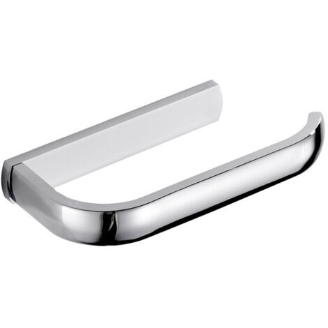 Portarrollos de papel higiénico de color plata brillante, superventas, con baño de cromo (19,5 × 8,8 × 2,6 cm)