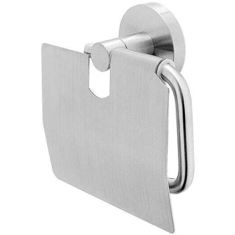 Portarrollos de papel higiénico de pared, acero inoxidable cepillado.