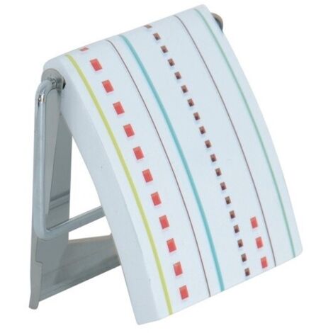 Portarrollos de papel higiénico de pared Acero inoxidable y MDF LLUVIA DE COLORES Multicolor MSV