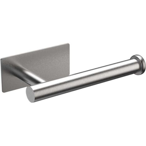 Portarrollos de papel higiénico de pared, de acero inoxidable 304, sin perforaciones, adhesivo 3M, gris, talla única