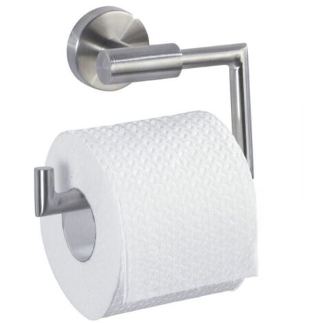 Portarrollos de papel higiénico de pared, dispensador de papel higiénico, acero inoxidable, 15 x 10,5 x 6,5 cm