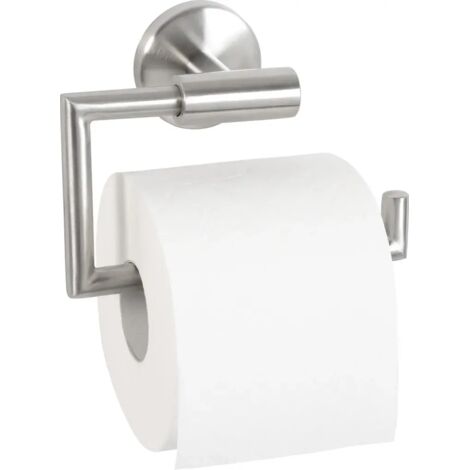 Portarrollos de papel higiénico de pared en acero inoxidable mate.