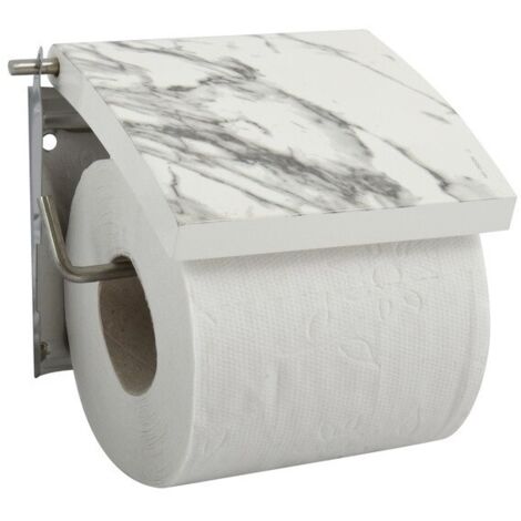 Portarrollos de papel higiénico de pared Mdf Acero inoxidable TOSCANA Mármol MSV