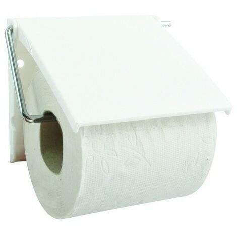 Porta papel higiénico blanco