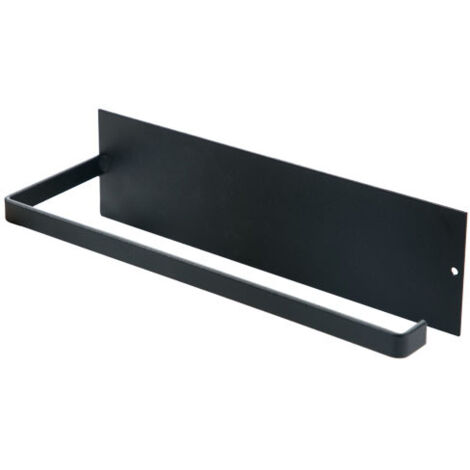 Portarrollos de papel higiénico de pared sin perforaciones (negro) para cocina, baño y dormitorio