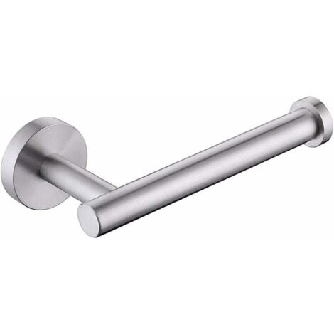 Portarrollos de papel higiénico, dispensador de papel higiénico de pared, soporte de rosca, 16 cm, acero inoxidable cepillado, FOREHILL