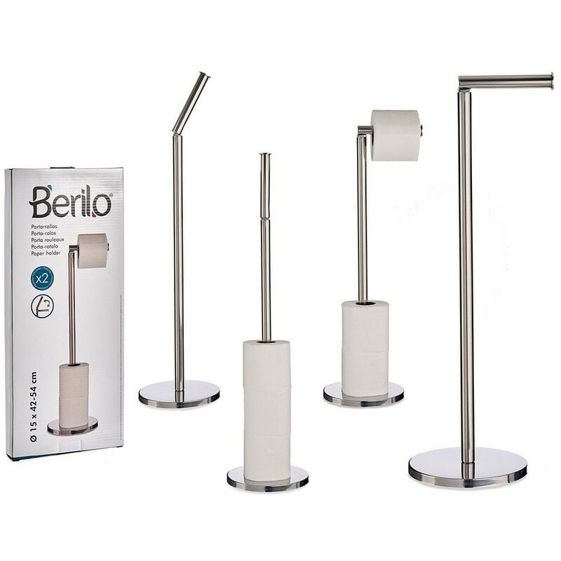 

Portarrollos de Papel Higiénico Metal Plateado (54 cm)