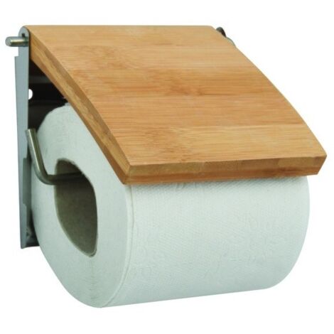 Portarrollos baño pared Soporte papel higiénico bambú Dispensador mural papel  WC 4052025453039