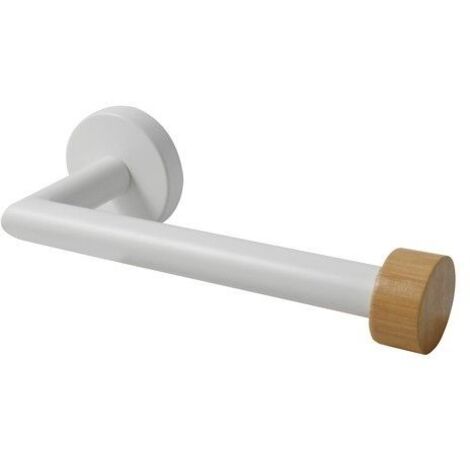Portarrollos de Pared IANA Acero y Bambú Blanco Mate MSV