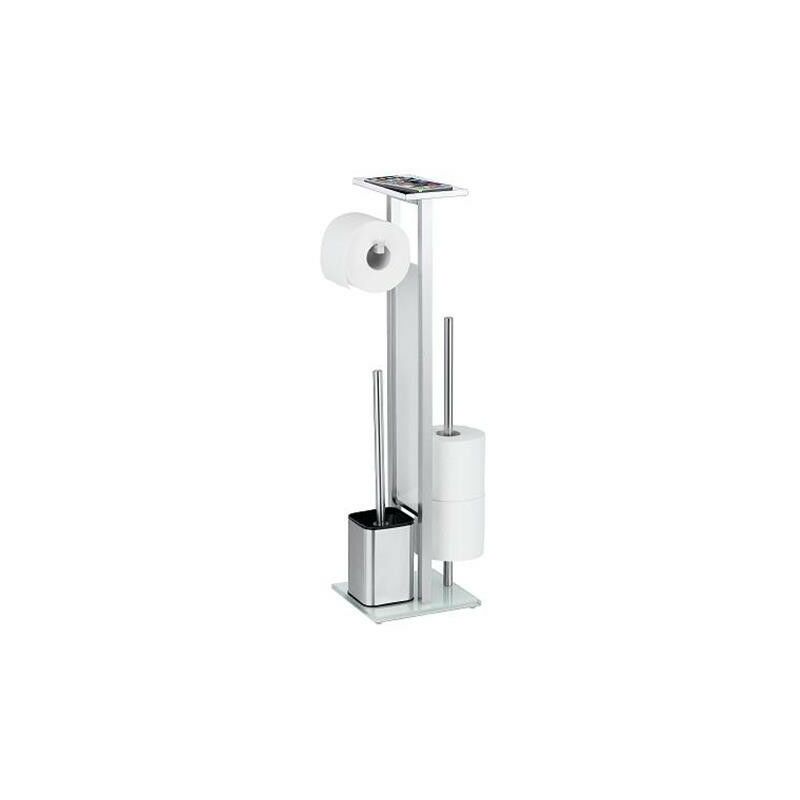 

Wenko - PORTARROLLOS ESCOBILLERO BAÑO PIE INOX DEBAR 23364