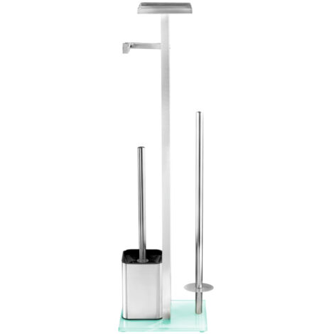PORTARROLLOS ESCOBILLERO BAÑO PIE INOX DEBAR 23364