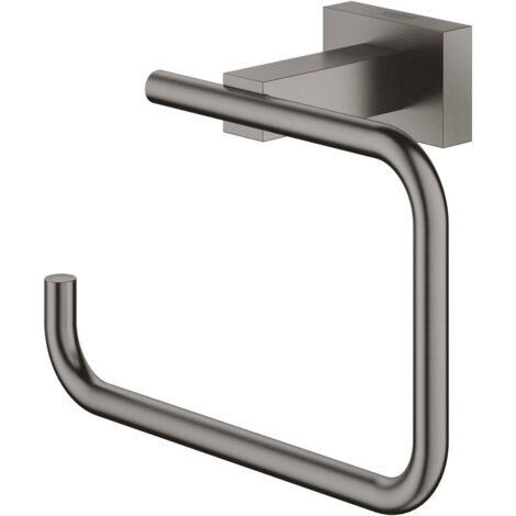 Portarrollos Grohe ESSENTIALS CUBE sin tapa grafito duro cepillado