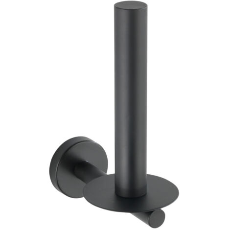 Portarrollos para papel higiénico de reserva de acero inoxidable Bosio negro mate Wenko