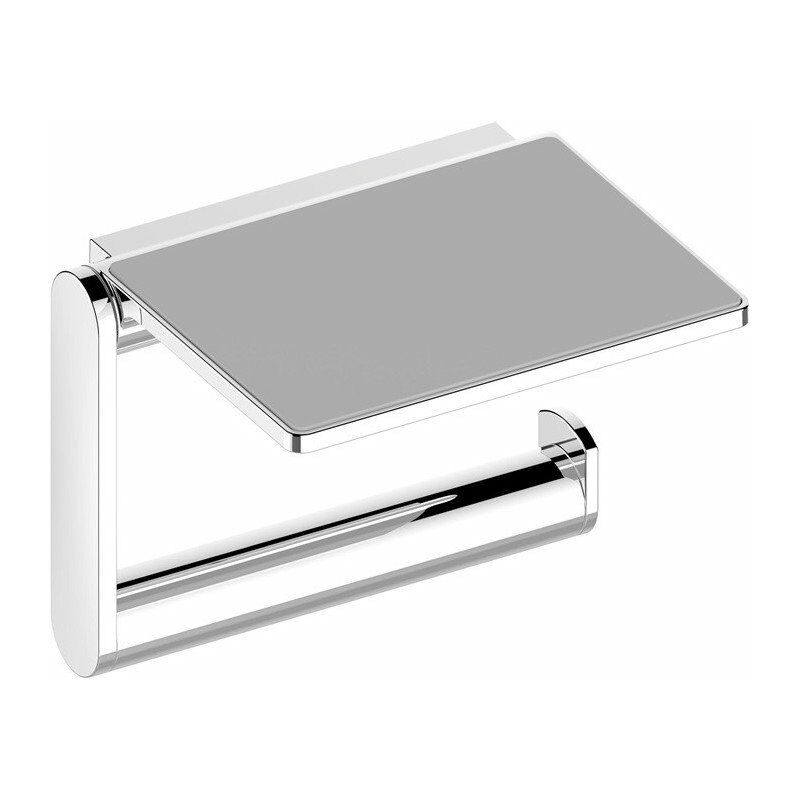 

Portarrollos PLAN forma abierta, con balda de aluminio, anodizado plata KEUCO