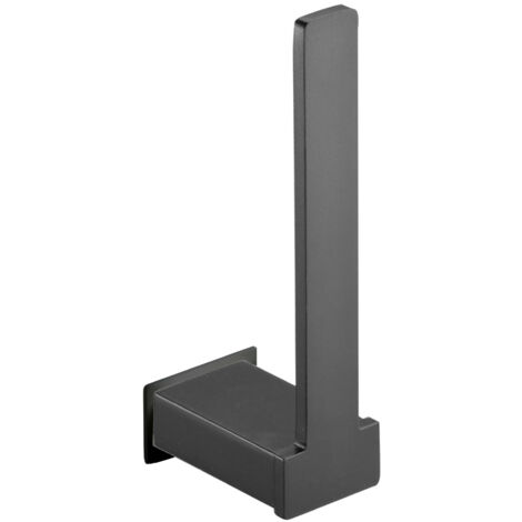 Portarrollos reserva de pared adhesivo, serie YASS, acabado negro mate - MANILLONS TORRENT