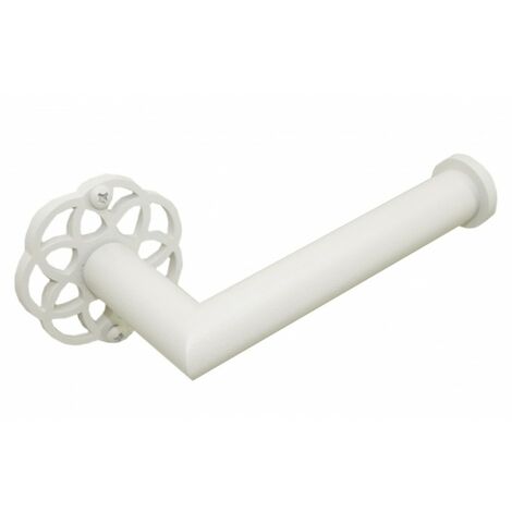 Portarrollos sin tapa Mandala Blanco texturizado - CM Baños