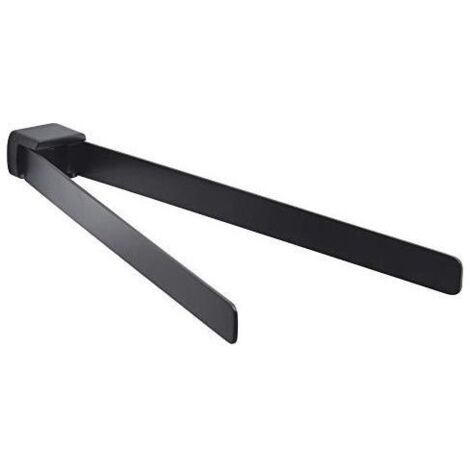 Portasalviette a snodo da muro in ottone e Cromall PI23 Gedy serie PIRENEI Nero Opaco