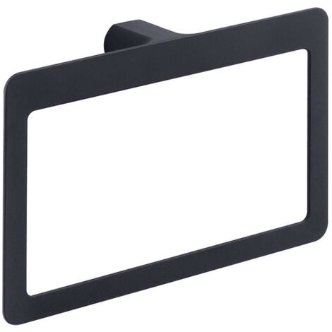 Portasalviette ad anello da muro in ottone e Cromall PI70 Gedy serie PIRENEI Nero Opaco