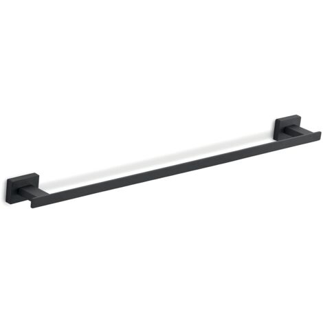 Portasalviette cm 60 da muro in acciaio inox e Cromall 4421-60 Gedy serie ATENA Nero Opaco
