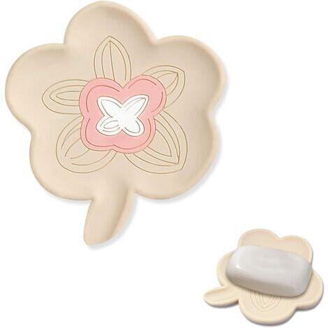 Portasapone a forma di fiore, elegante portasapone in silicone con scolapiatti, portasapone decorativo per lavabo del bagno, cucina e vasca da bagno.