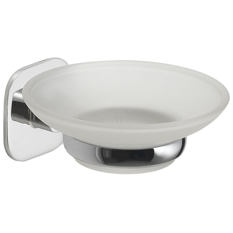 Gedy - Portasapone a muro linea Teide in acciaio colore Cromato