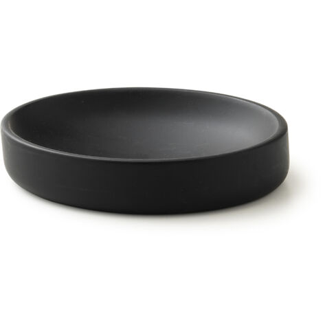 PORTASAPONE BRENDA 14X10XH3CM NERO MATT.