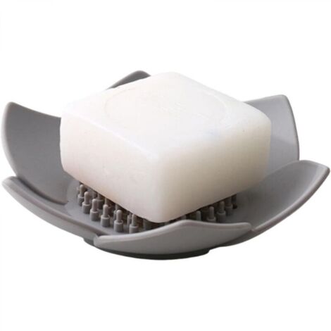 Portasapone con vassoio per spugne detergenti, portasapone a forma di fiore, supporto per spugne detergenti con facile drenaggio, portasapone sicuro adatto per doccia, bagno e altri ambienti.