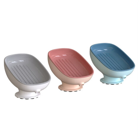 portasapone con ventosa super resistente e scarico, porta sapone da bagno, porta spugna Kitson, contenitore per sapone, accessori per il bagno, colore casuale