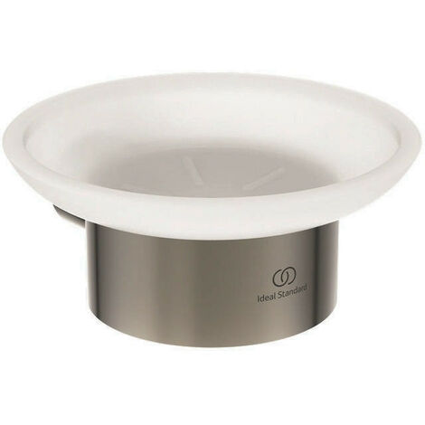 Portasapone CONCA tondo, con supporto a parete silver storm IDEAL STANDARD