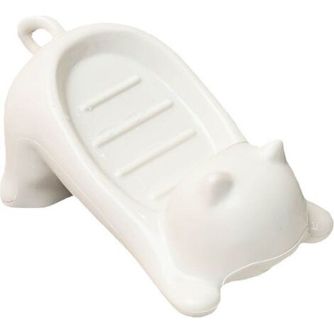 Portasapone da bagno con design antiscivolo, drenaggio rapido, simpatica forma di gatto, facile da pulire e permette di risparmiare sapone.