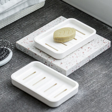 Portasapone da bagno con foro di drenaggio, porta sapone per la doccia, facile da pulire, ad asciugatura rapida, impedisce al sapone di bagnarsi.